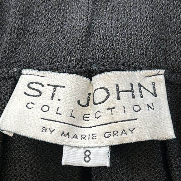 St. John Collection by Marie Grey Pleated Knit Skirt w POCKETS Black Size 8 - Picture 2 of 11